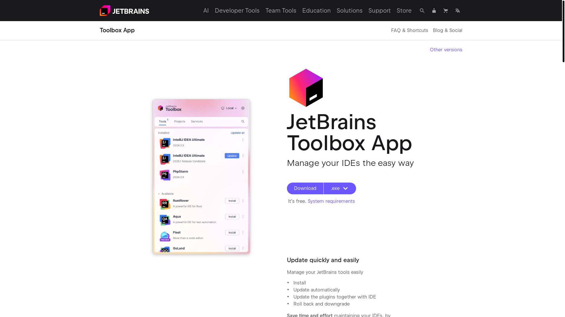 website screenshot of https://toolbox.app
