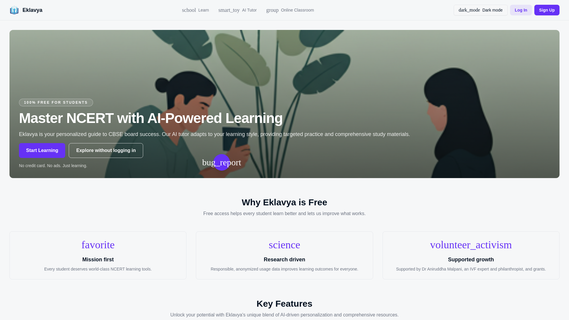 website screenshot of https://eklavya-jee.pages.dev/