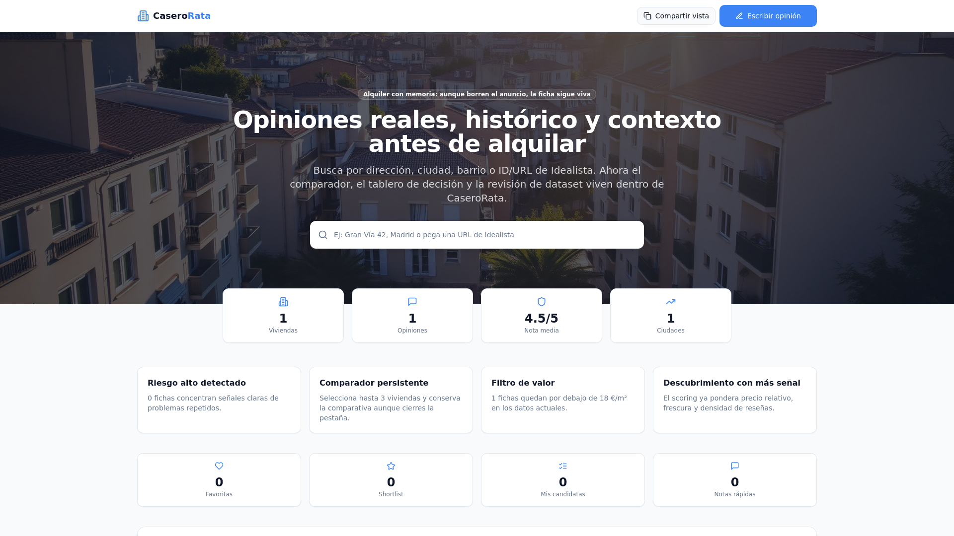 website screenshot of https://caserorata.com/