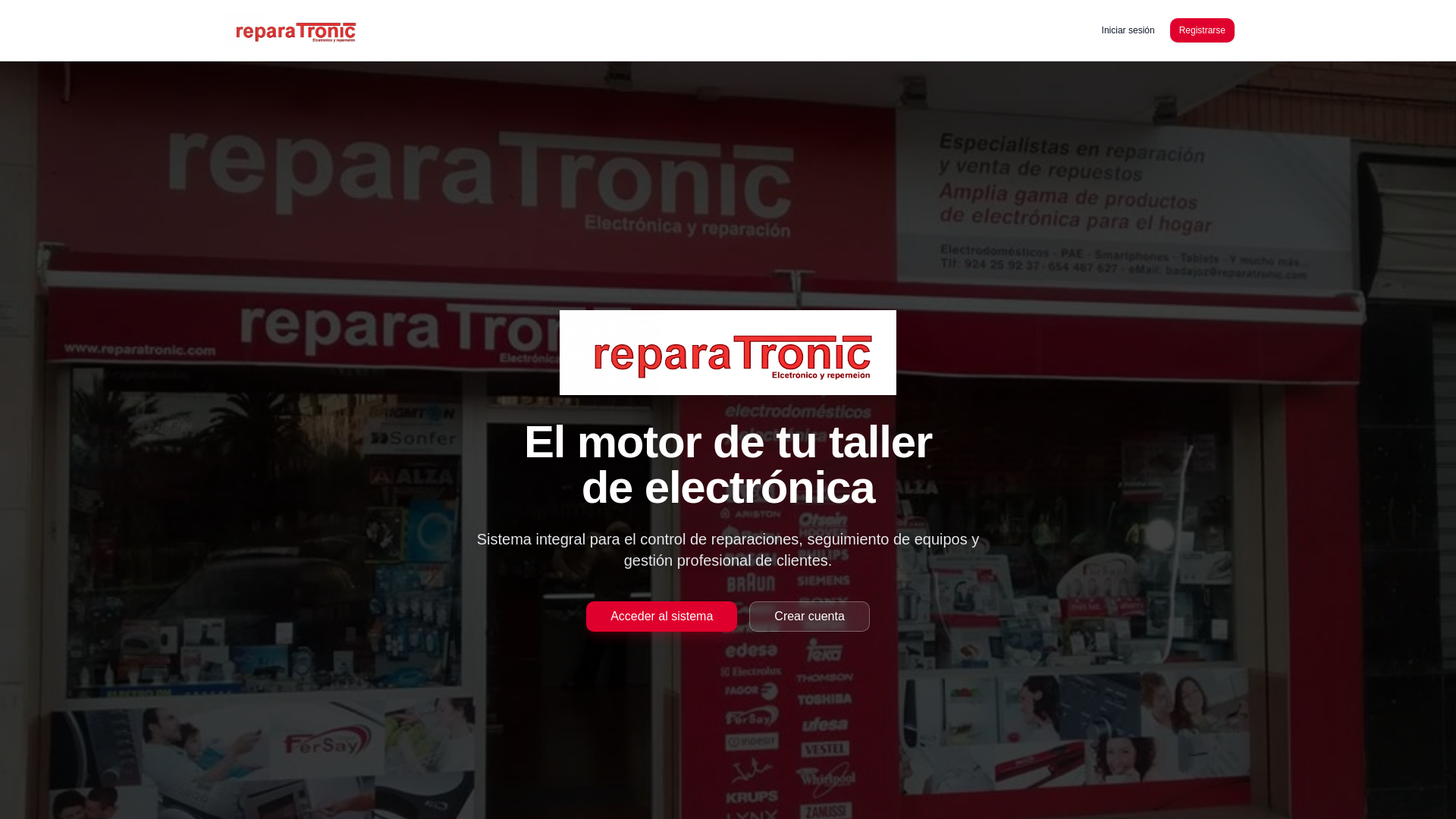 website screenshot of https://reparatronicesp.es/