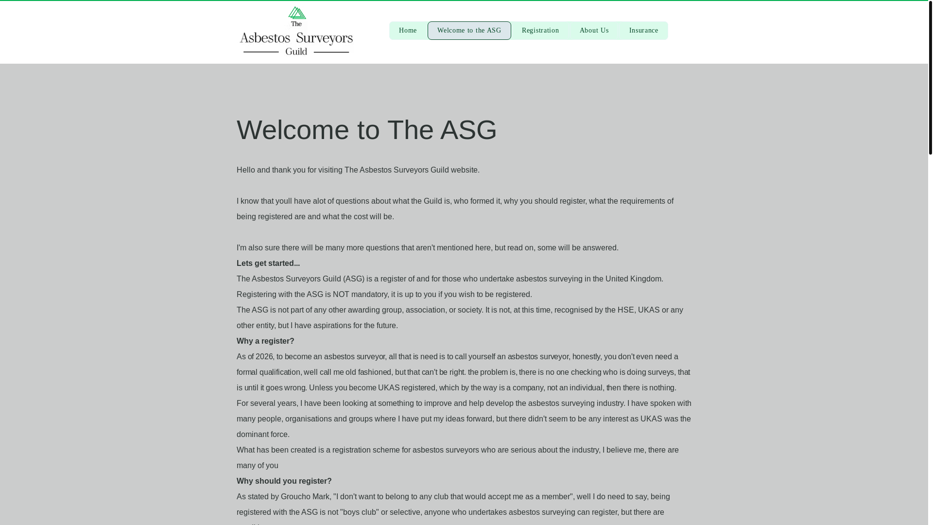 website screenshot of https://the-asg.co.uk/