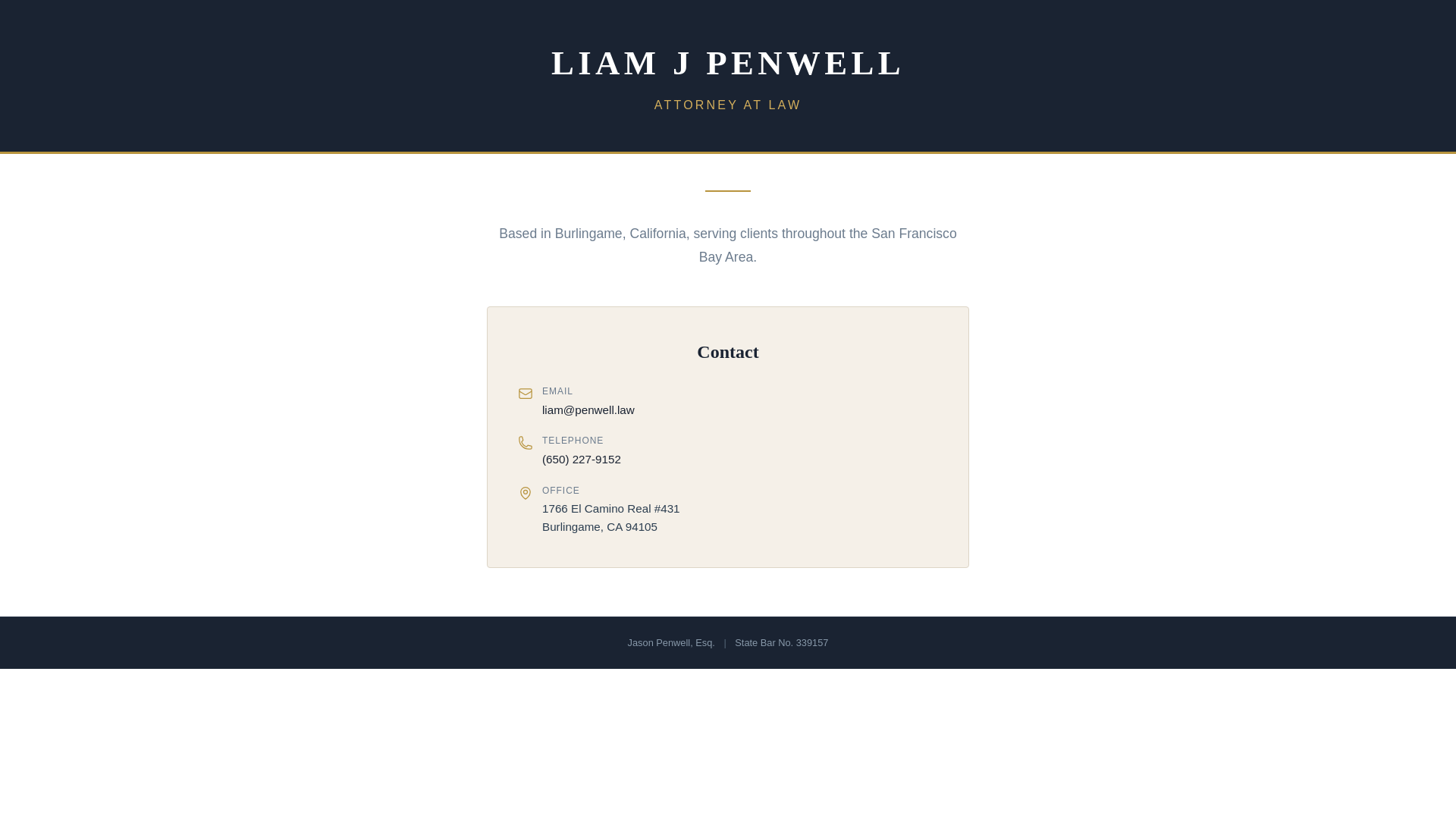 website screenshot of https://penwell-law.pages.dev/