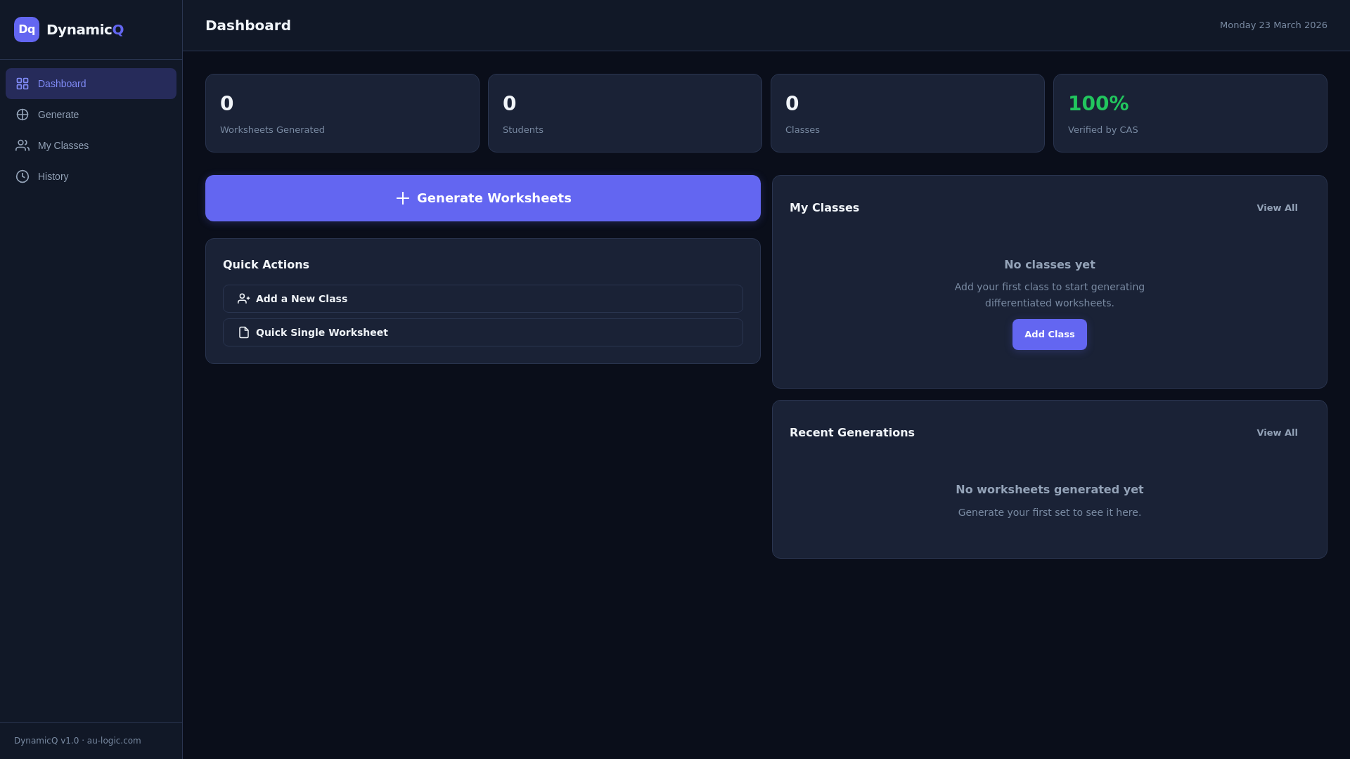 website screenshot of https://dynamicq-app.pages.dev/