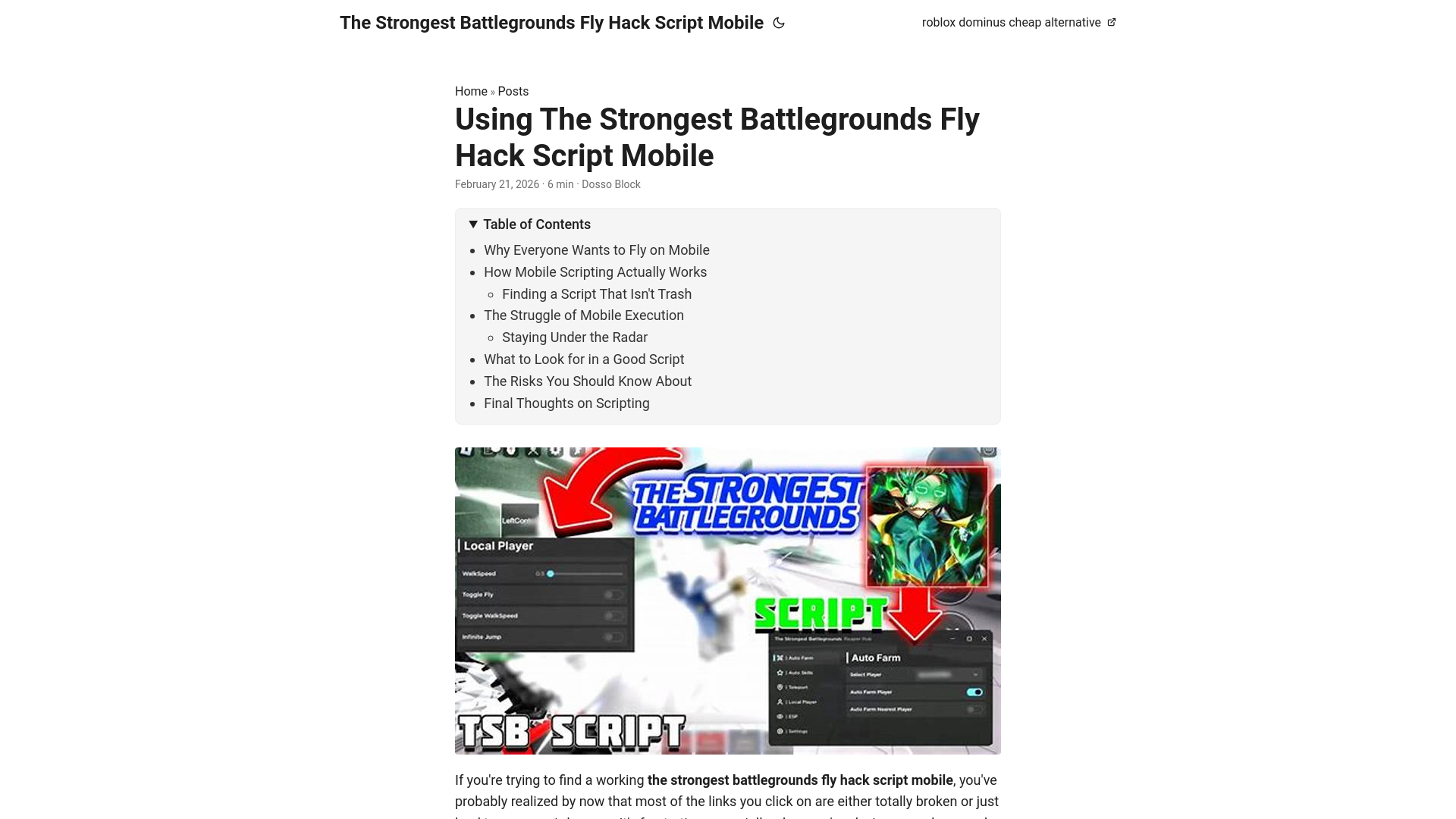 website screenshot of https://the-strongest-battlegrounds-fly-hack-script-mobile.pages.dev/
