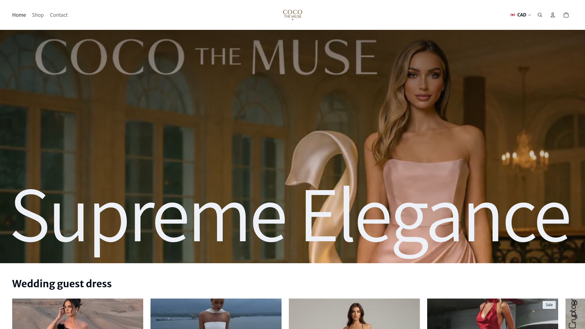website screenshot of https://cocothemuse.com/