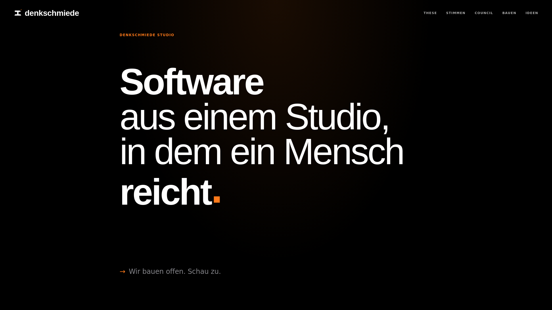 website screenshot of https://denkschmiede-studio.de/