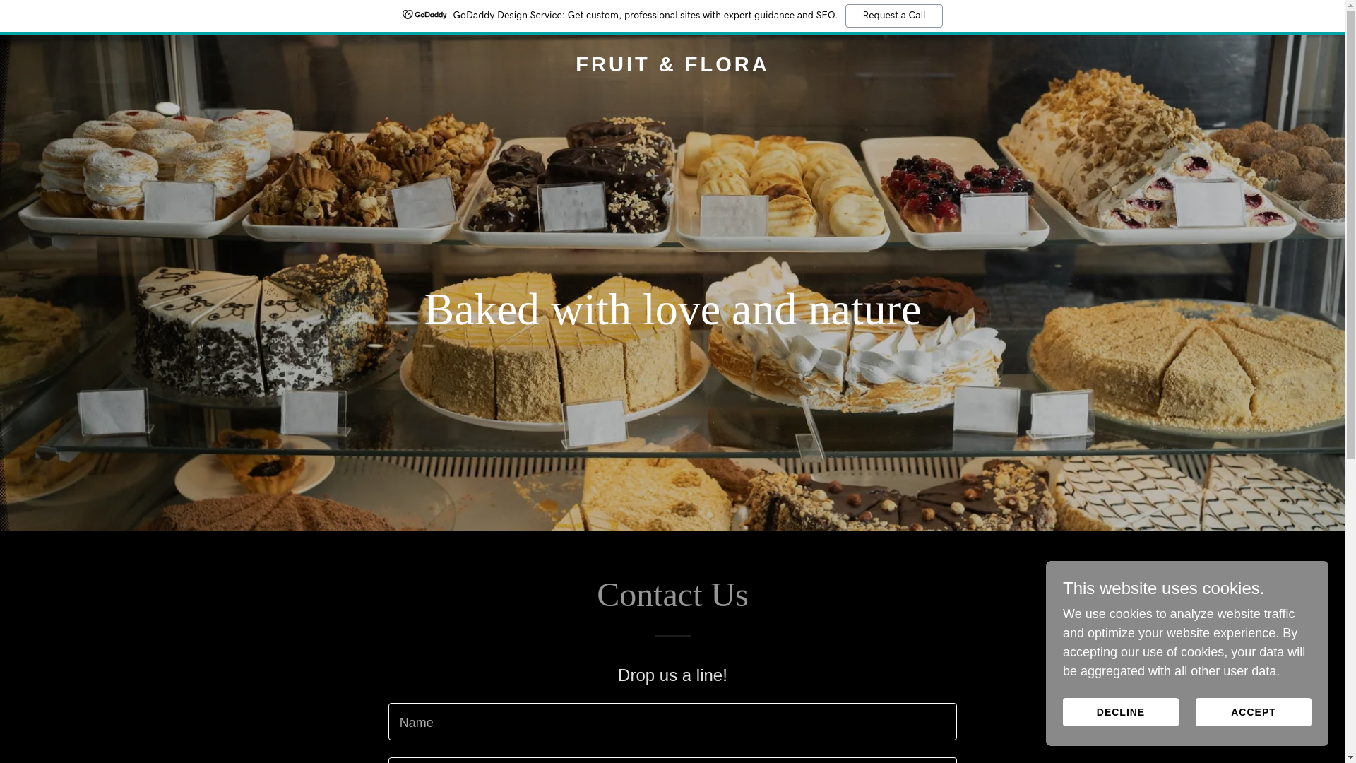 website screenshot of https://fruitandflora.co.uk/
