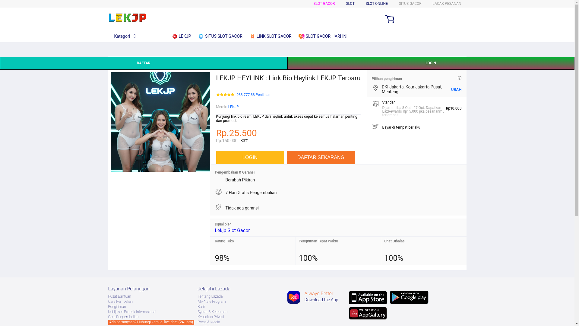 website screenshot of https://lekjp-heylink.pages.dev/