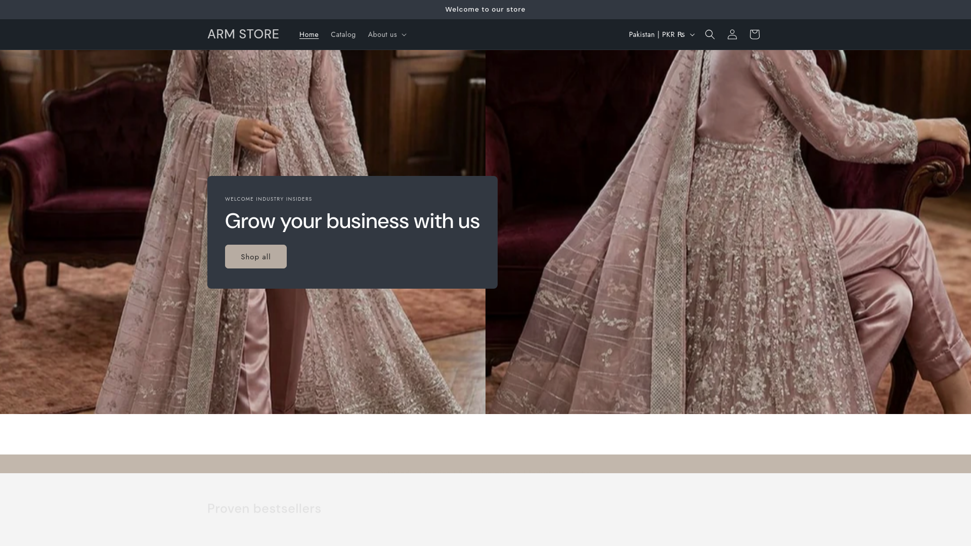 website screenshot of https://armembroidery.com/