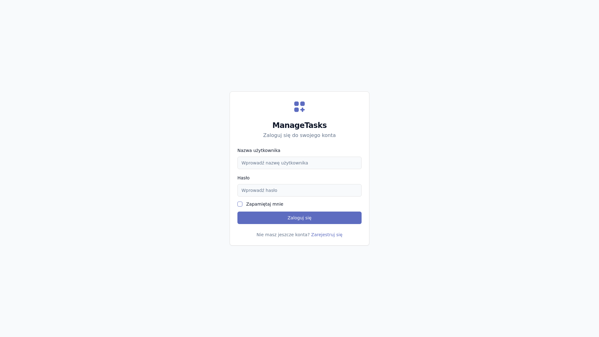 website screenshot of https://managetasks.net/