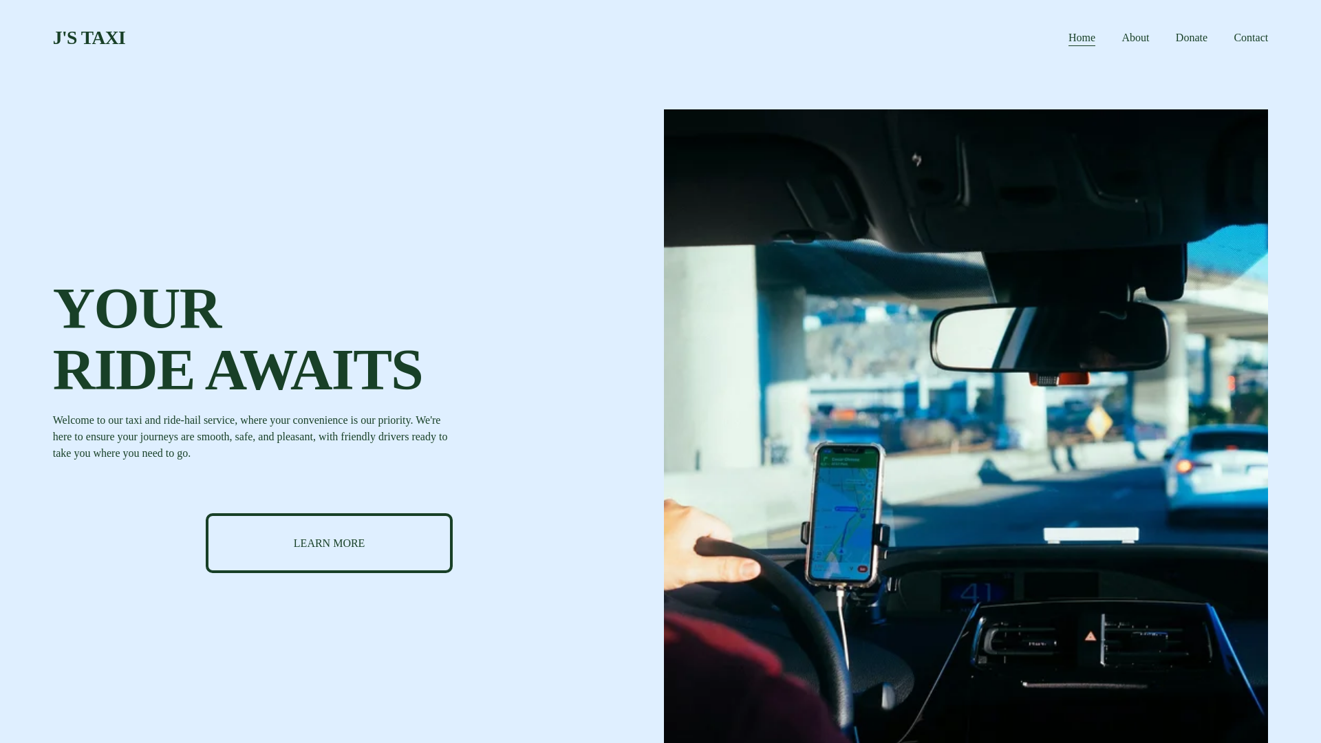 website screenshot of https://jstaxi.org/