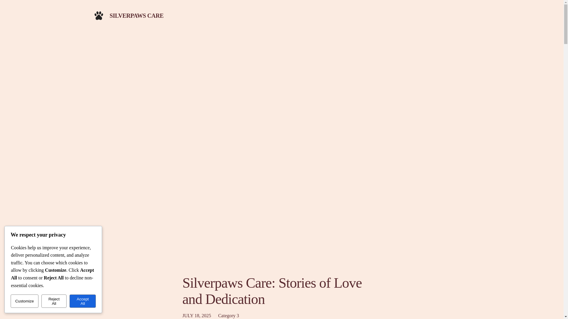 website screenshot of https://silverpaws.care/