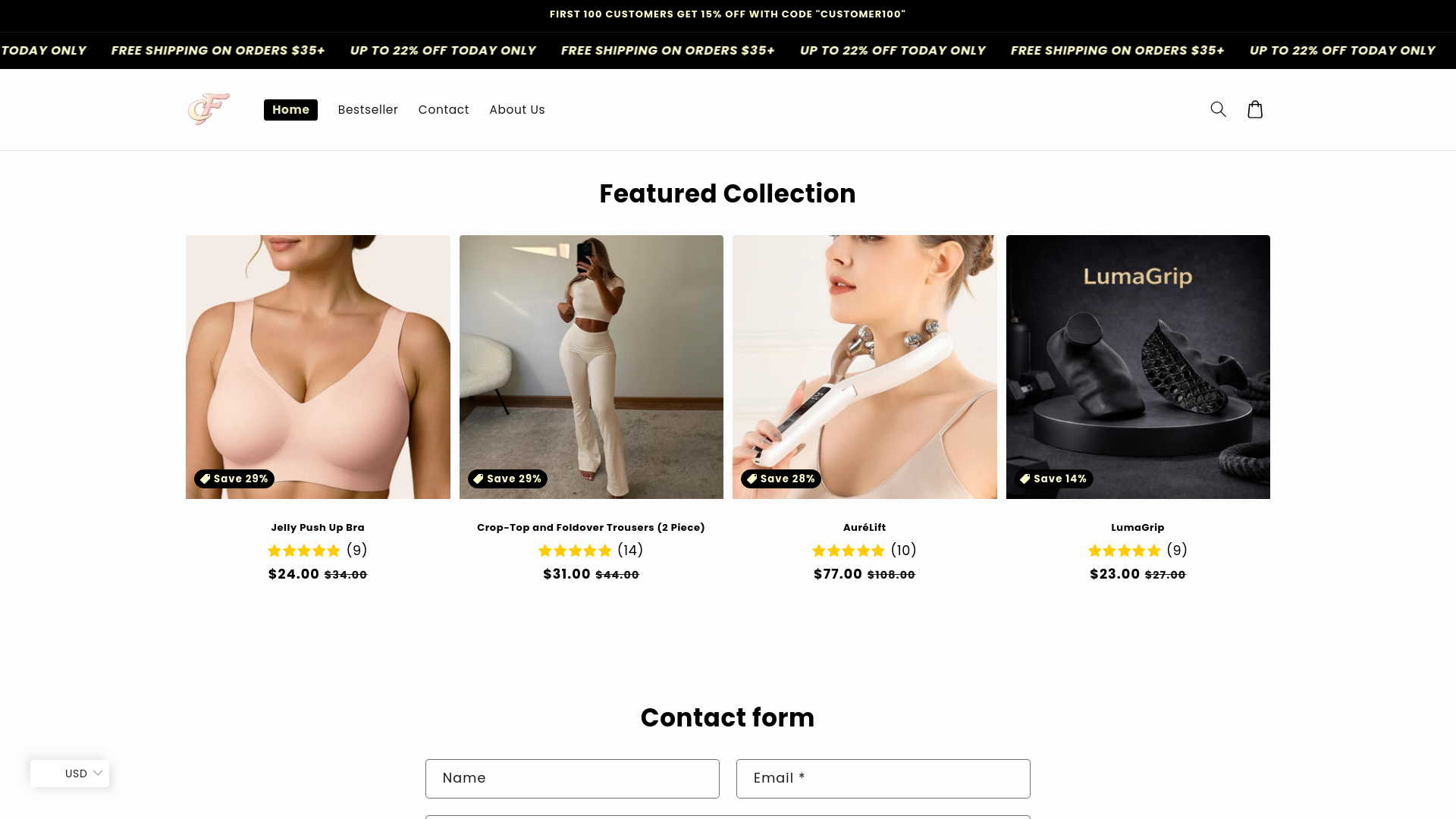 website screenshot of https://cfitshop.ca/
