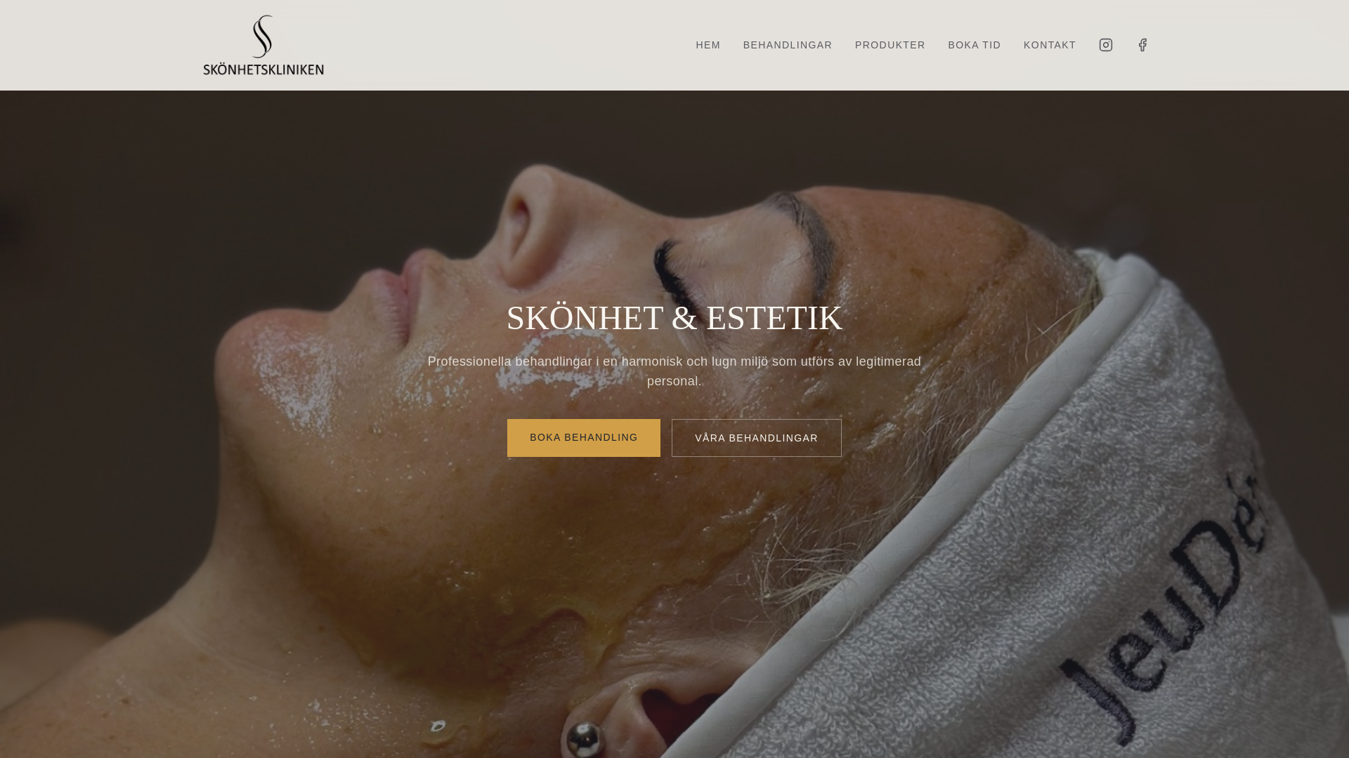 website screenshot of https://sskliniken.se/