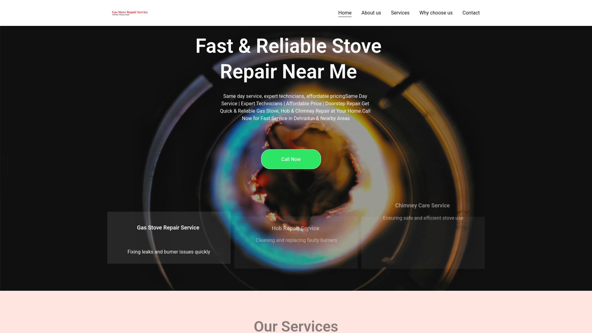 website screenshot of https://gasstoverepairs.shop/