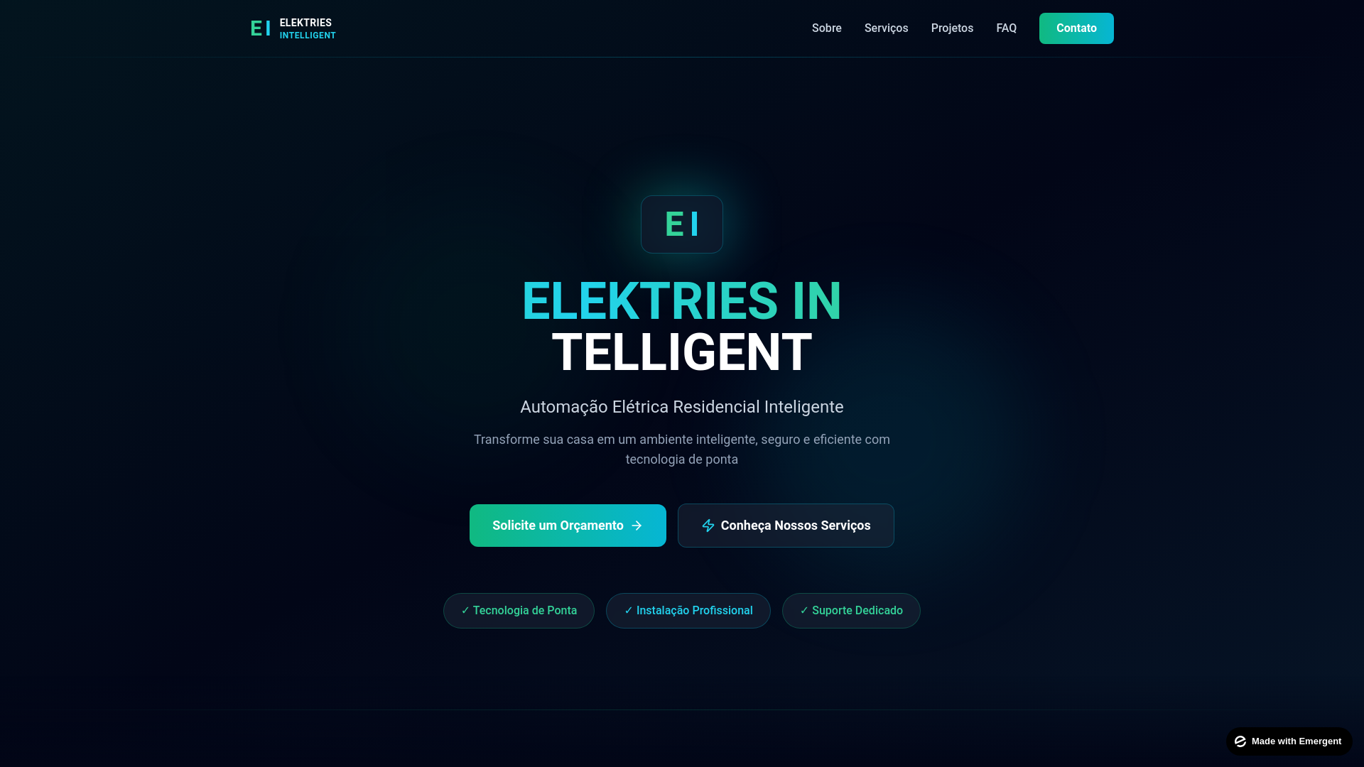 website screenshot of https://elektriesintelligent.online/