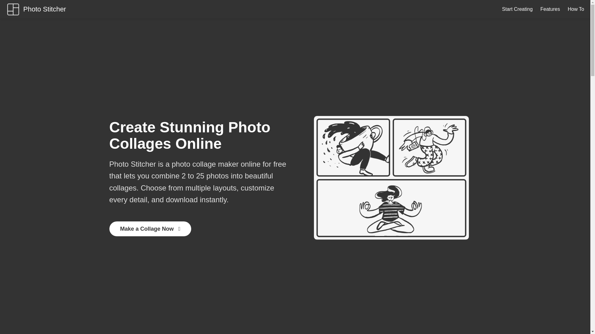 website screenshot of https://photostitcher.pages.dev/