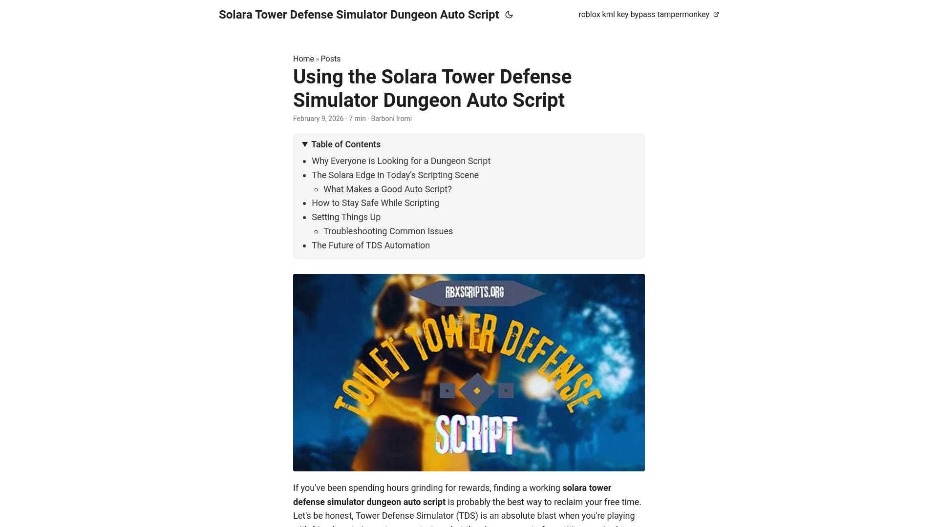 website screenshot of https://solara-tower-defense-simulator-dungeon-auto-script.pages.dev/