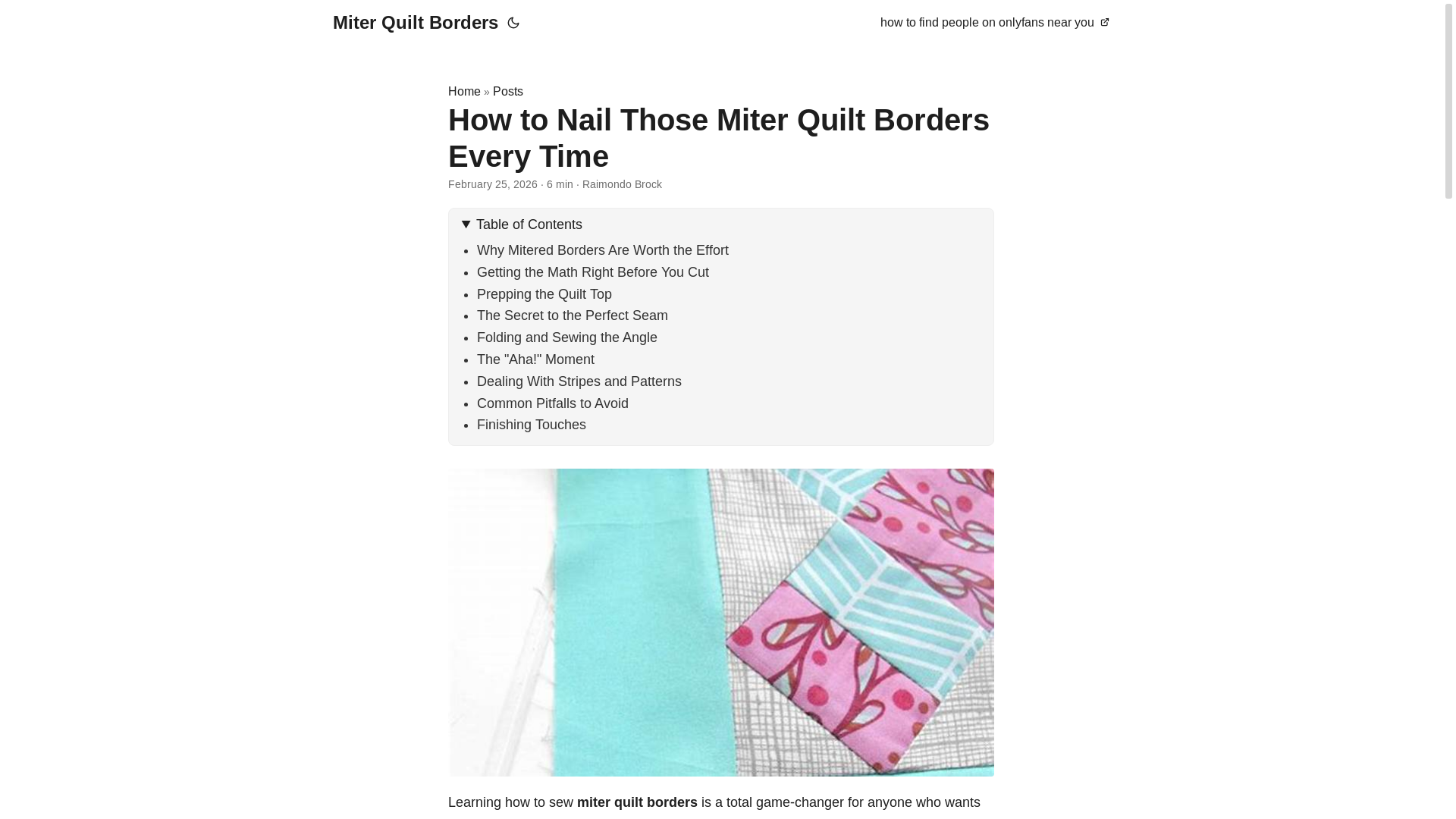 website screenshot of https://miter-quilt-borders.pages.dev/