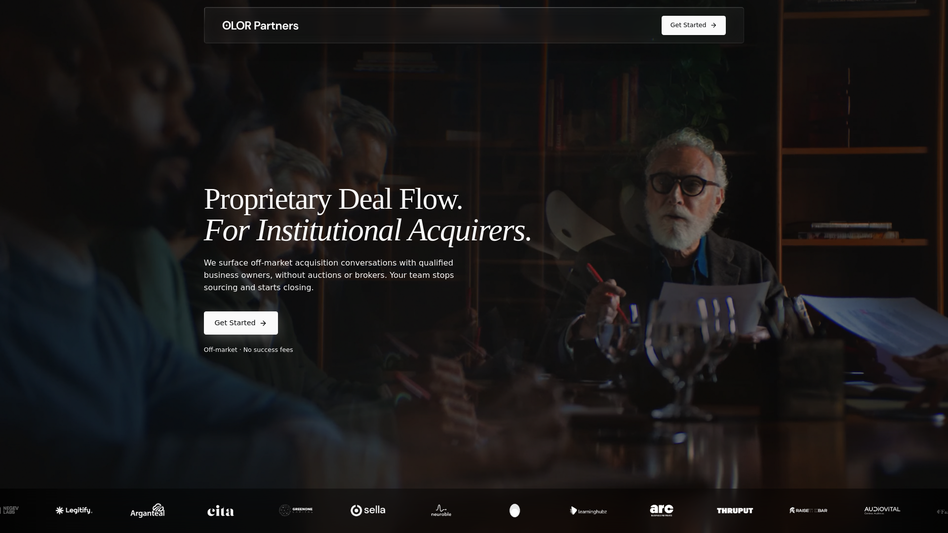 website screenshot of https://olorpartnersworld.com/