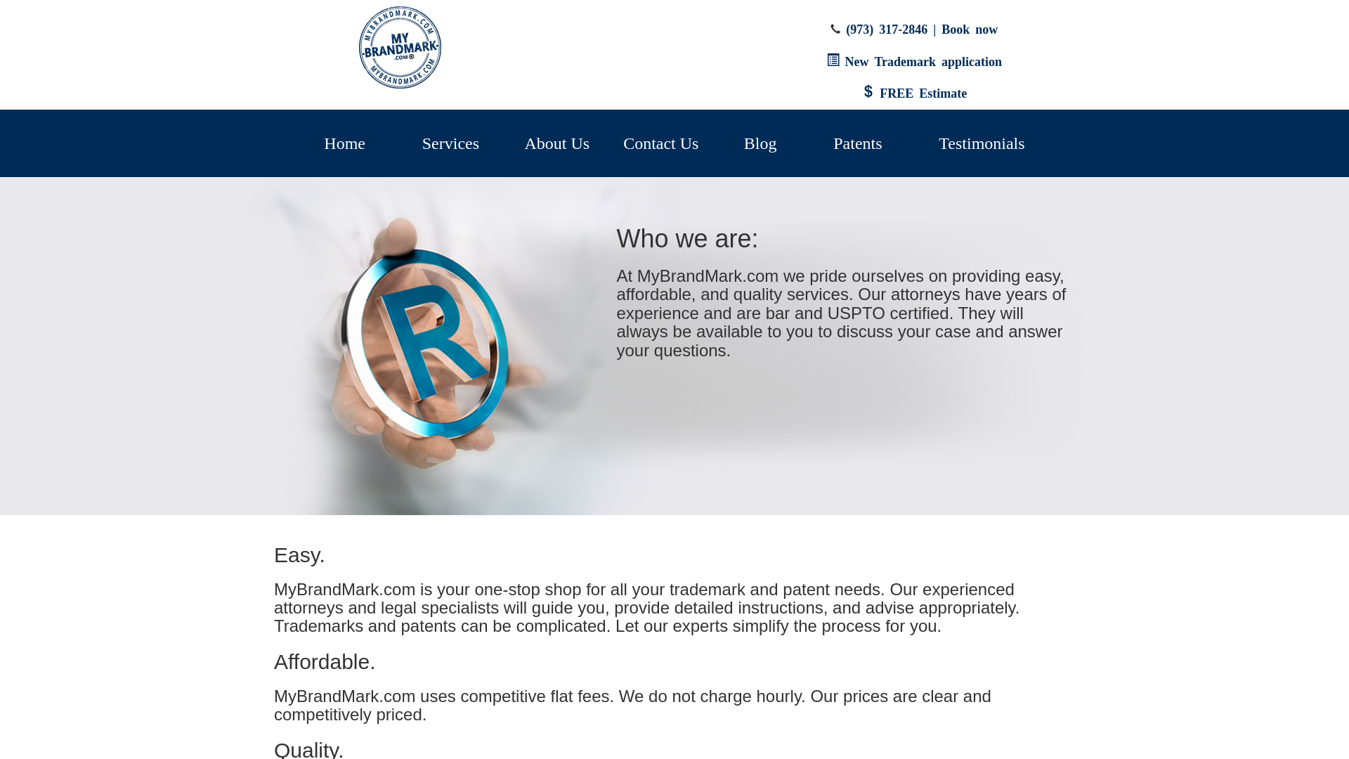 website screenshot of https://mybrandmark.org/