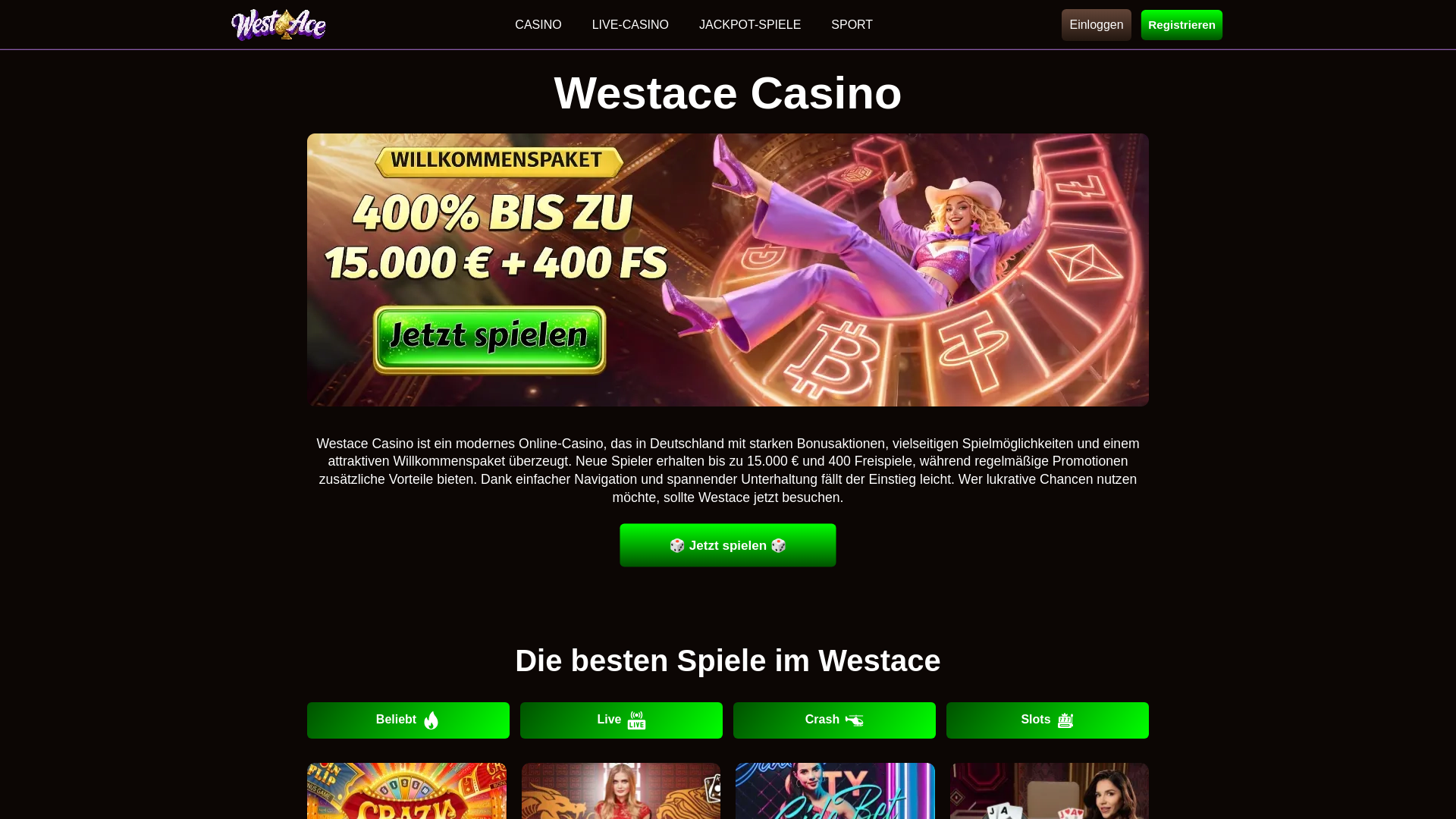 website screenshot of https://westace-de.de/