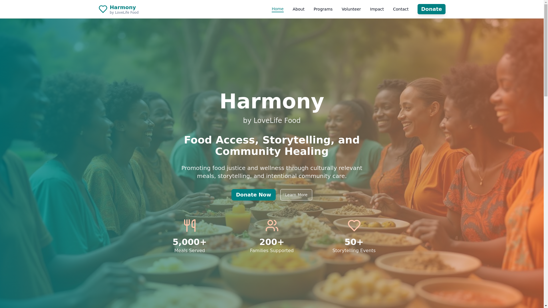 website screenshot of https://harmony-by-lovelife-web.pages.dev/