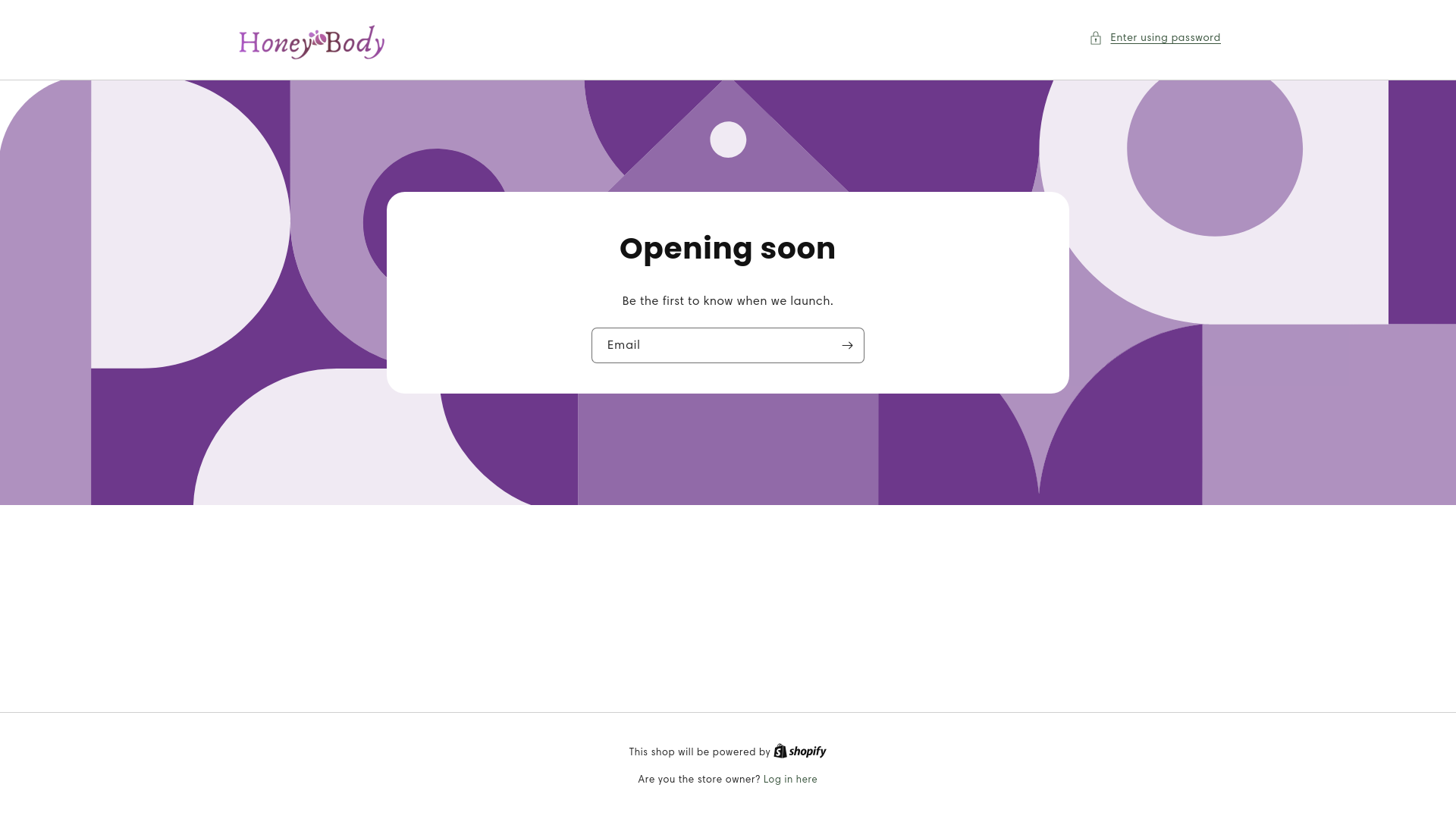website screenshot of https://honeybody.us/