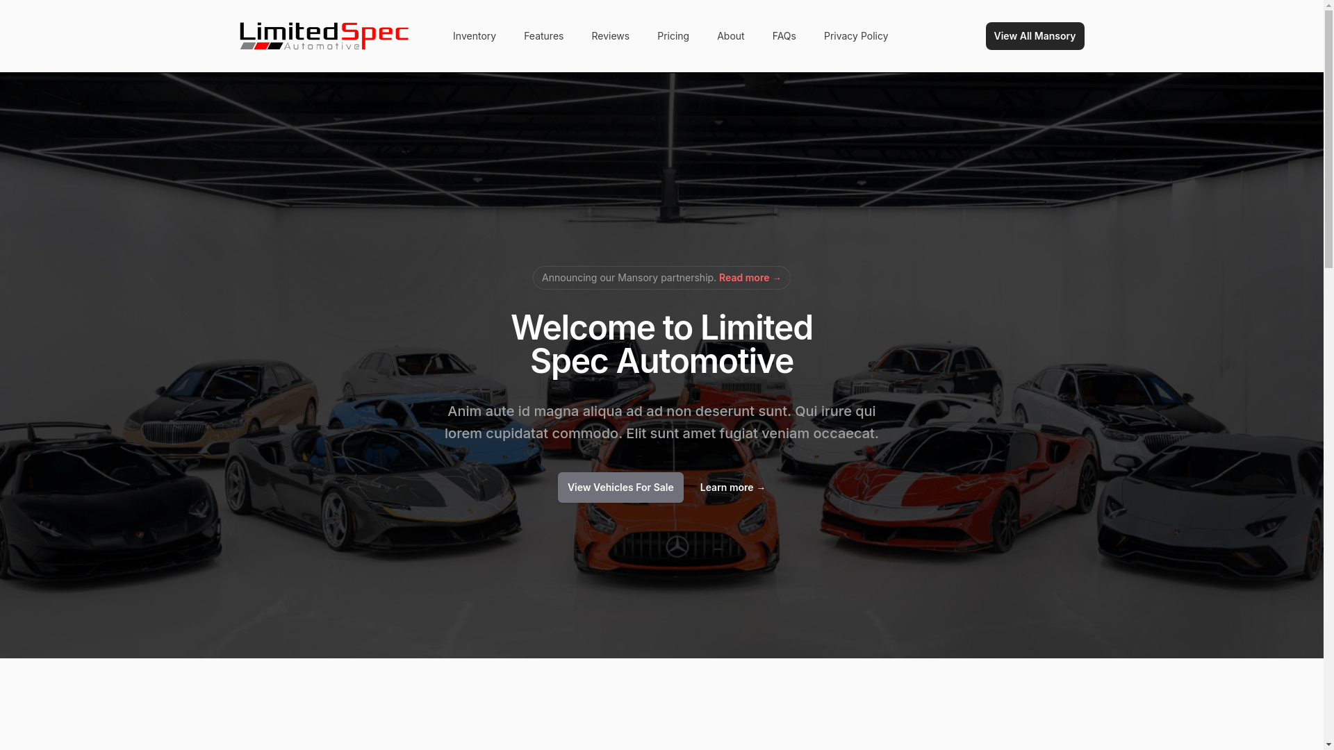 website screenshot of https://limitedspec.pages.dev/