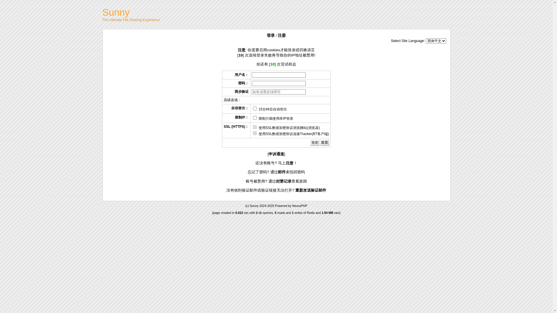 website screenshot of https://sunnypt.top