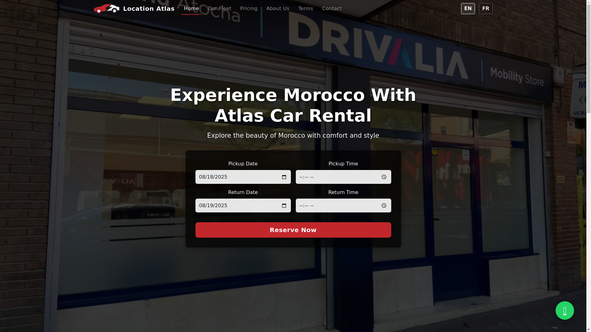 website screenshot of https://location-boujamza.pages.dev/