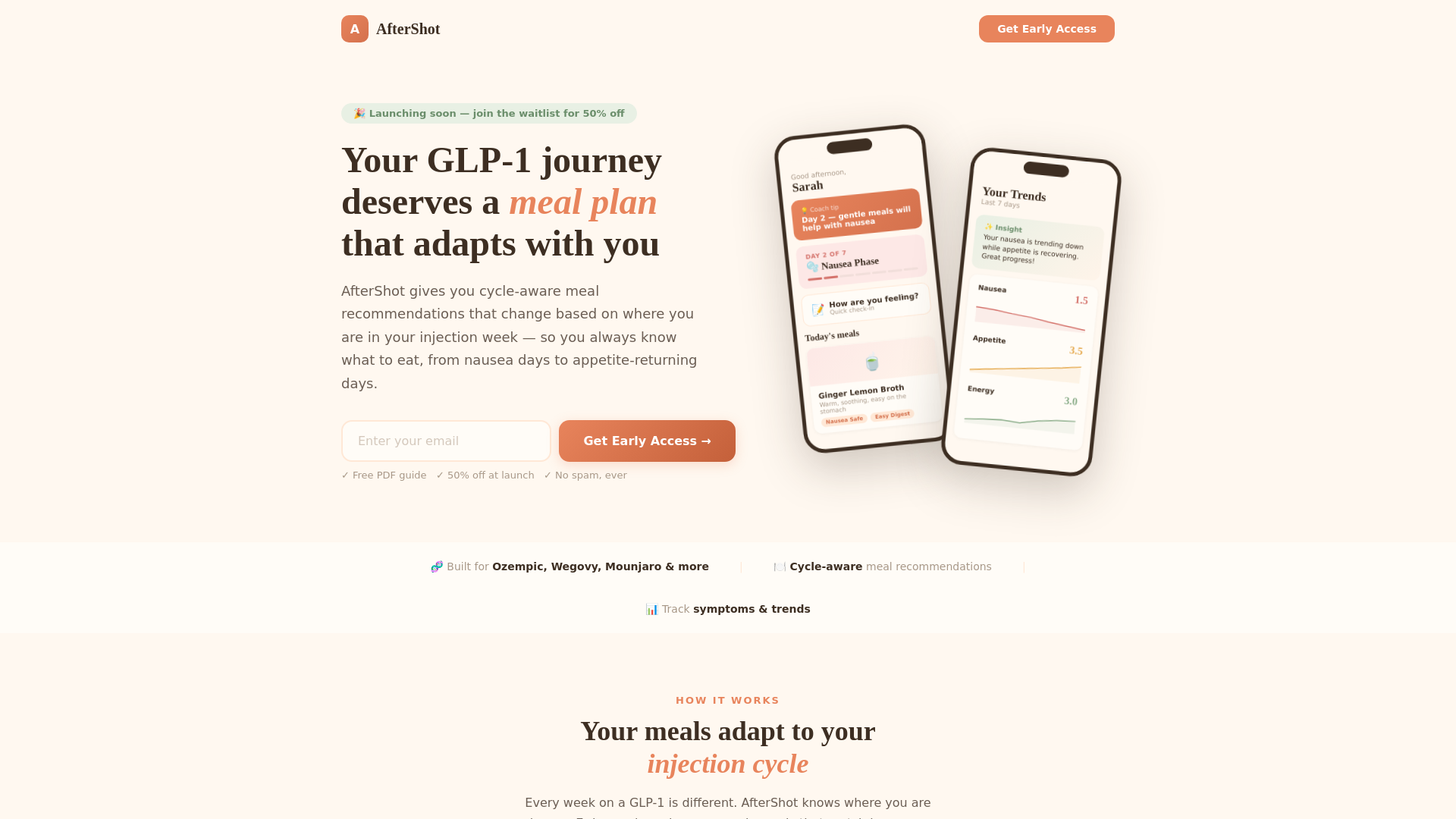 website screenshot of https://myaftershot.com/