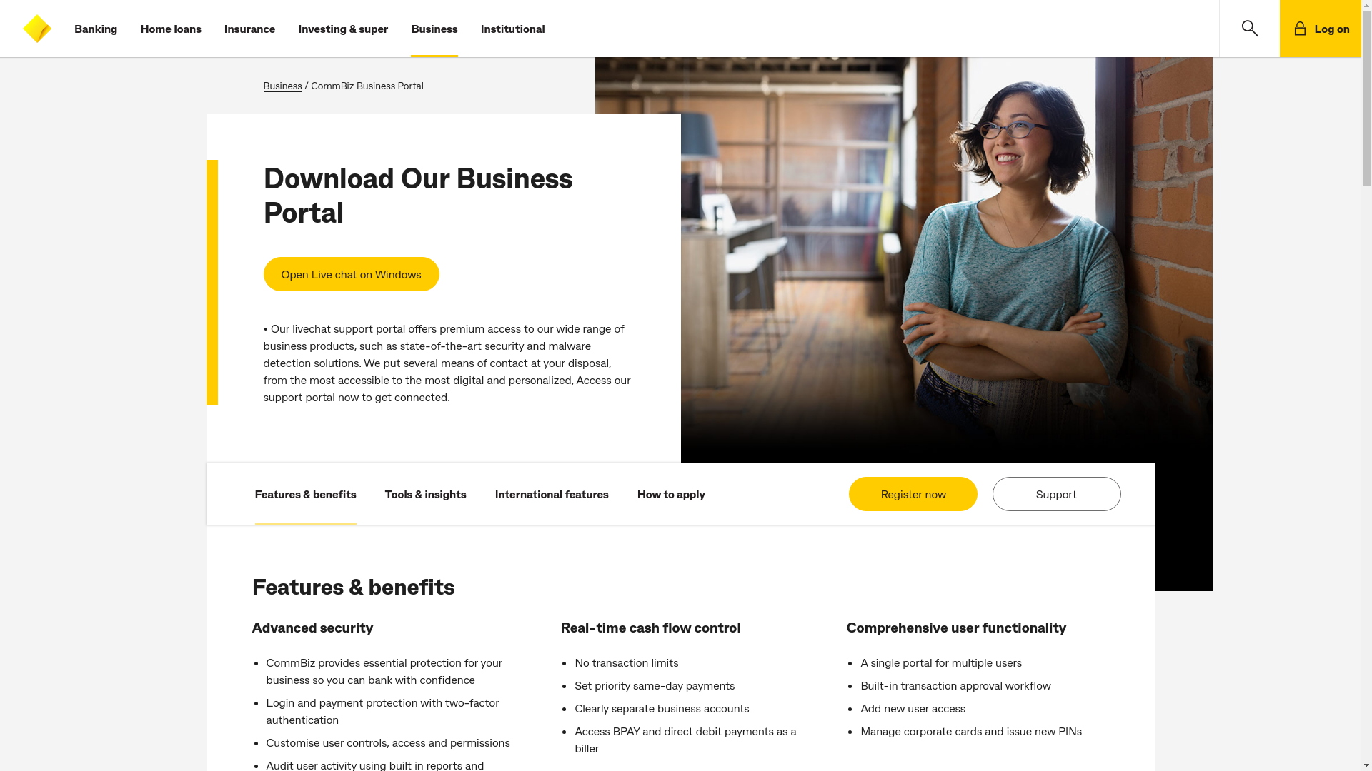 website screenshot of https://cbweblive.com/