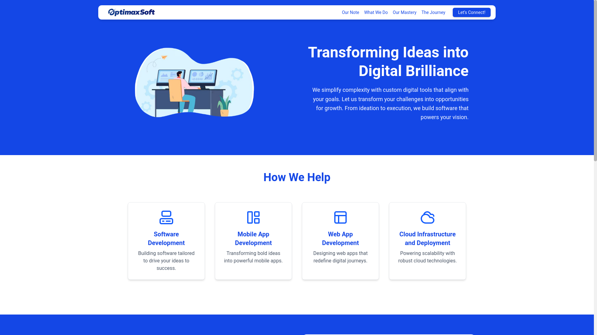 website screenshot of https://optimaxsoft-website.pages.dev/