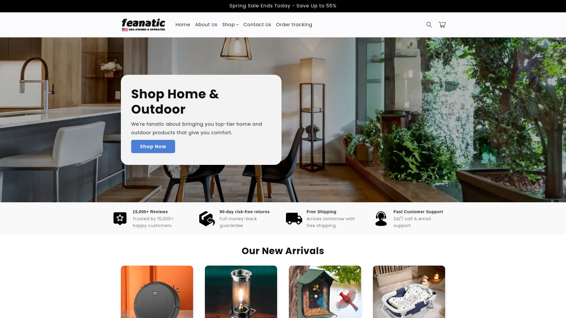 website screenshot of https://feanatic.com/