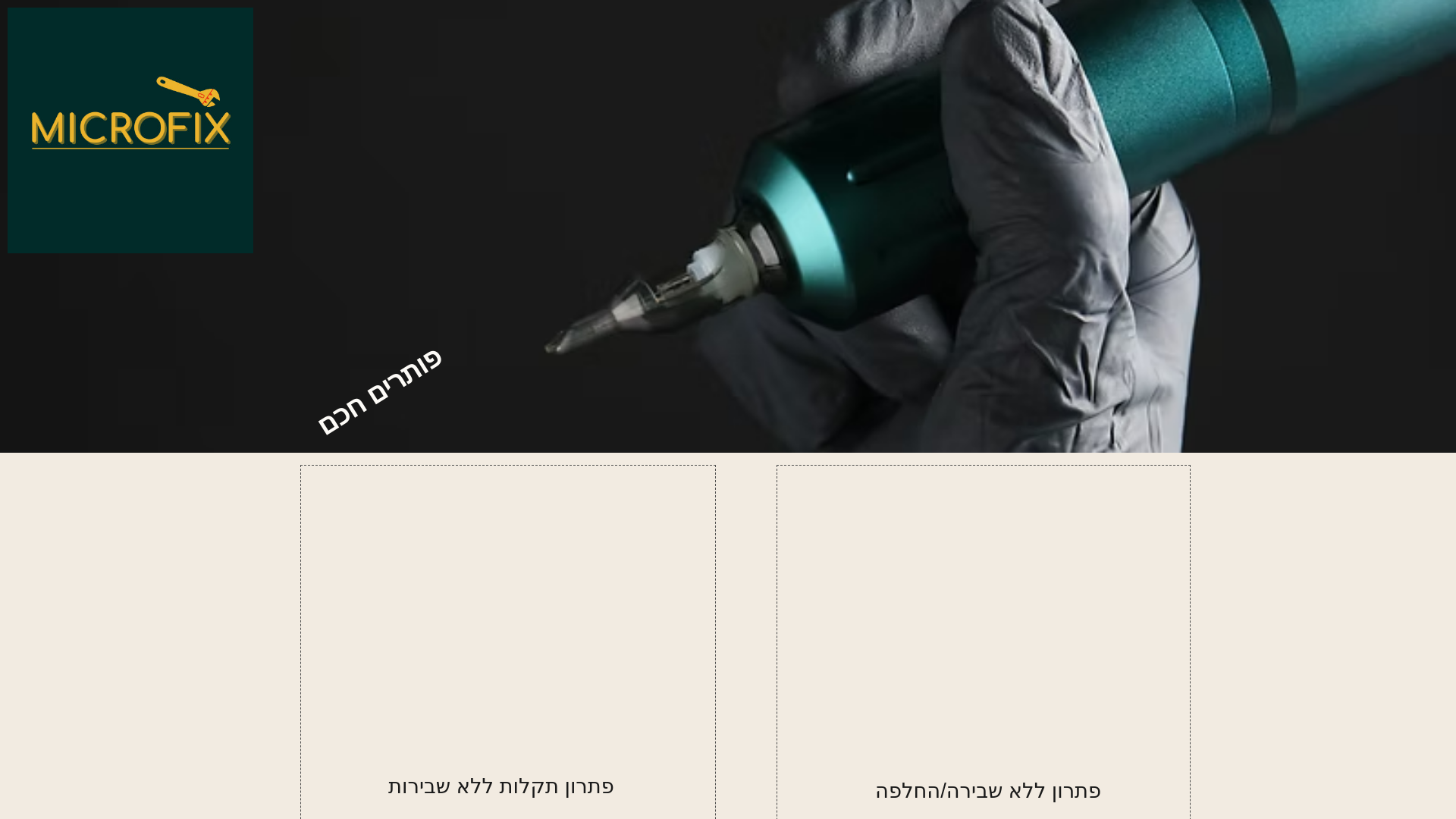 website screenshot of https://microfix.co.il/