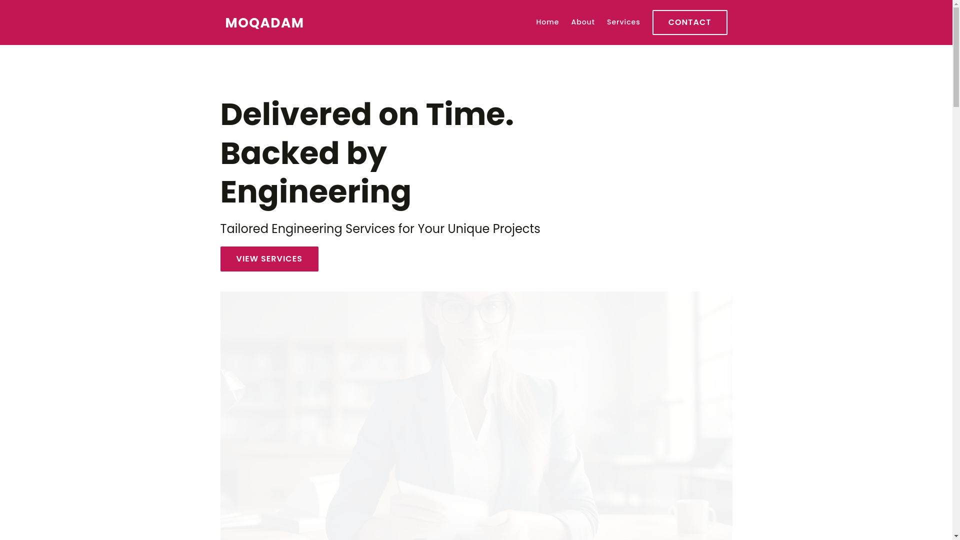 website screenshot of https://moqadam.ca/