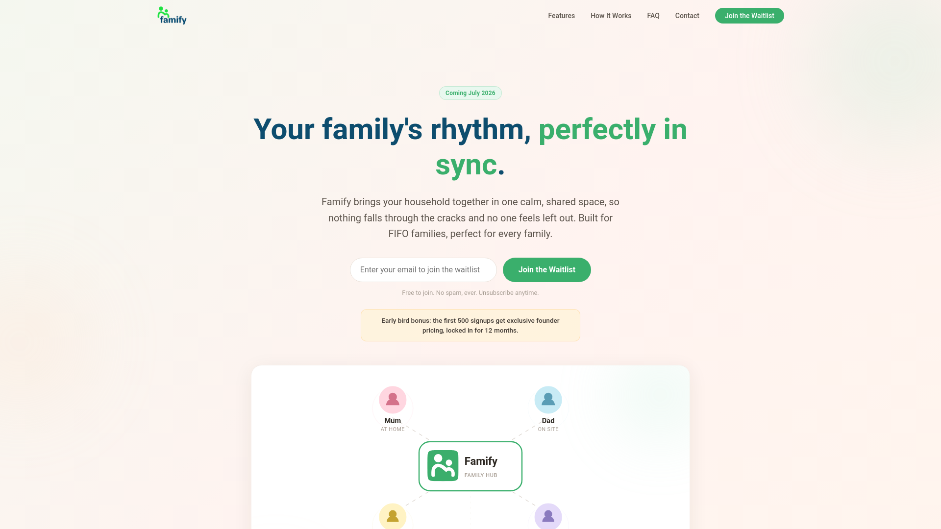 website screenshot of https://famify-94x.pages.dev/