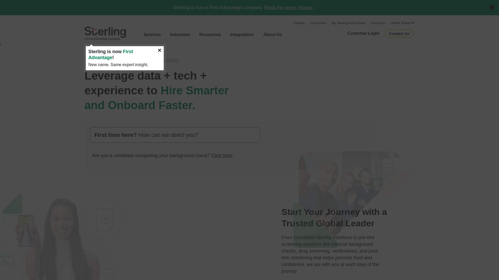 website screenshot of https://Verify.background@sterlingcheck.com/