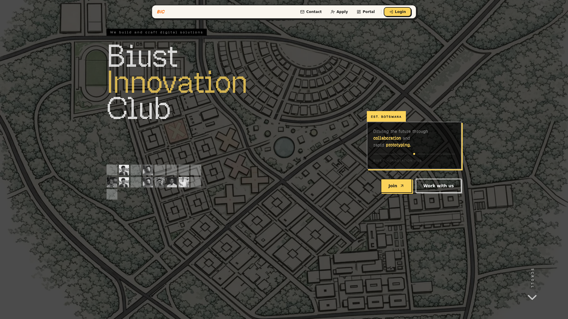 website screenshot of https://biustinnovation.com