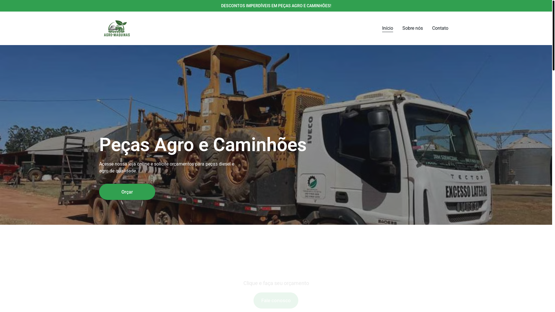 website screenshot of https://agromaquinaspecas.com.br/