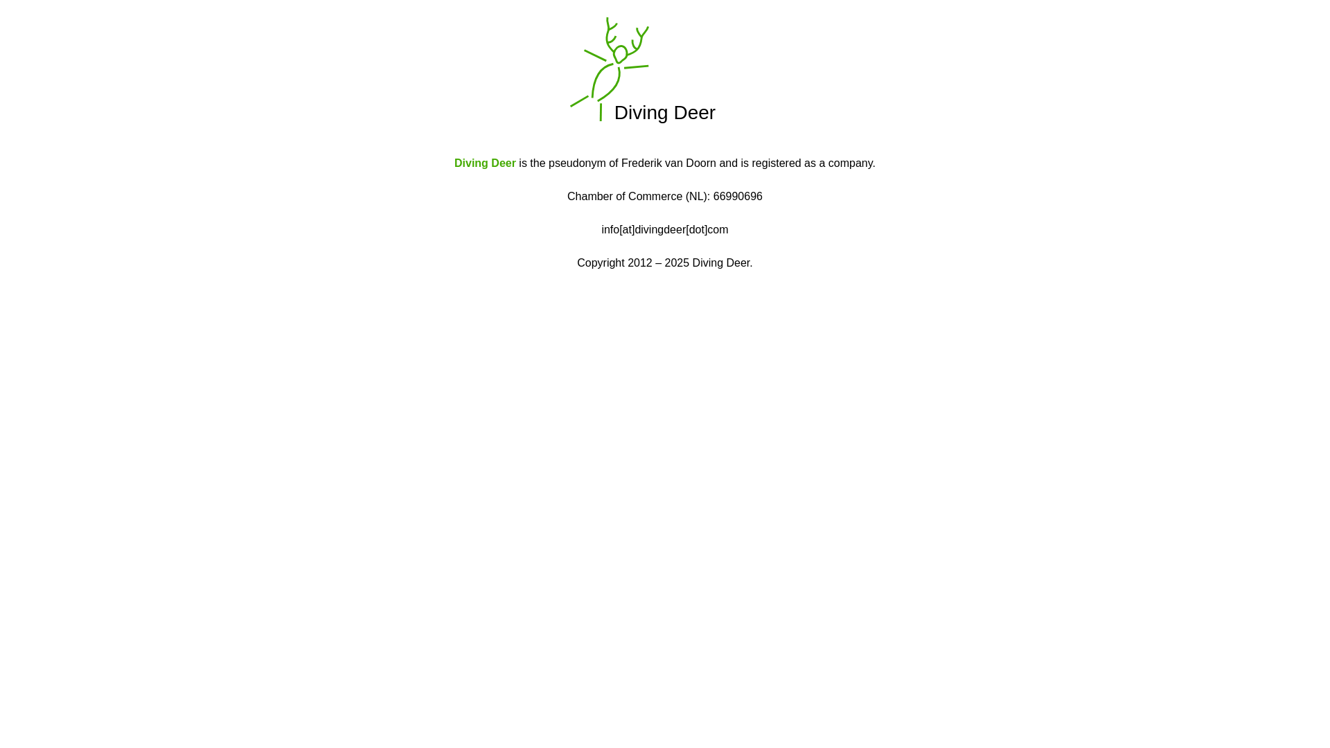 website screenshot of https://divingdeer-com.pages.dev/