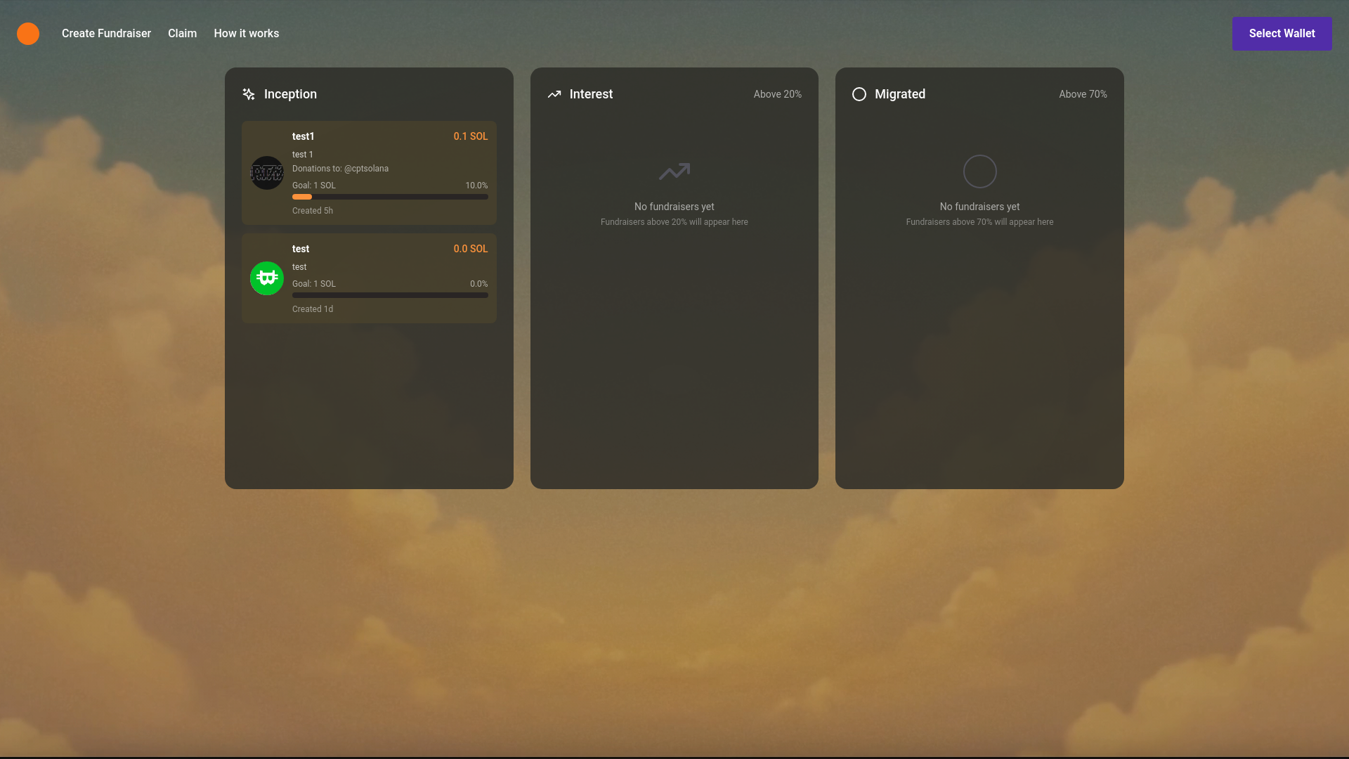 website screenshot of https://heavenfund.org/