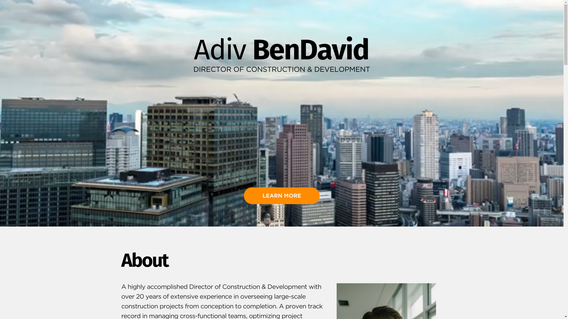 website screenshot of https://adivbendavid.com/