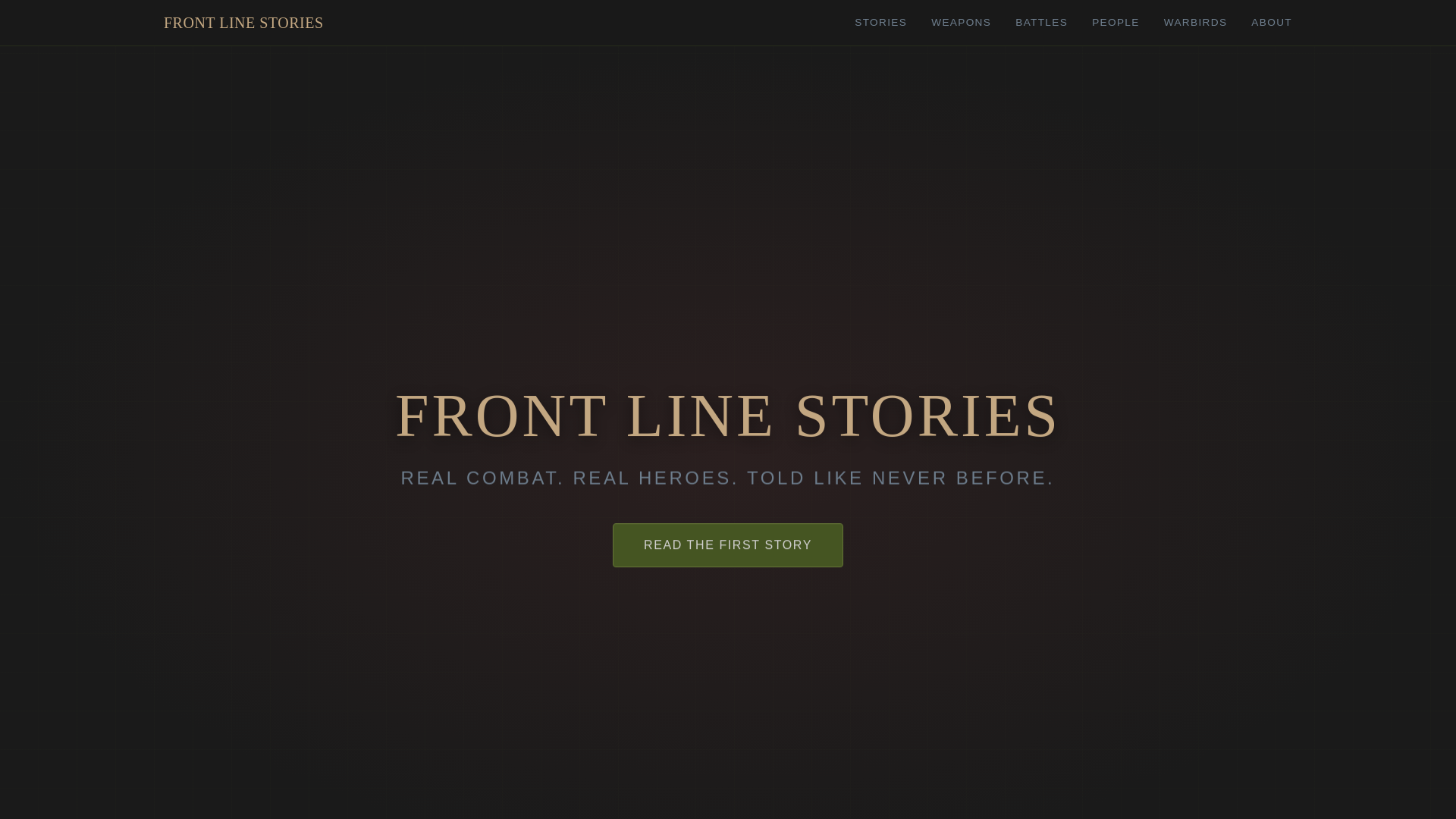 website screenshot of https://frontlinestories.com