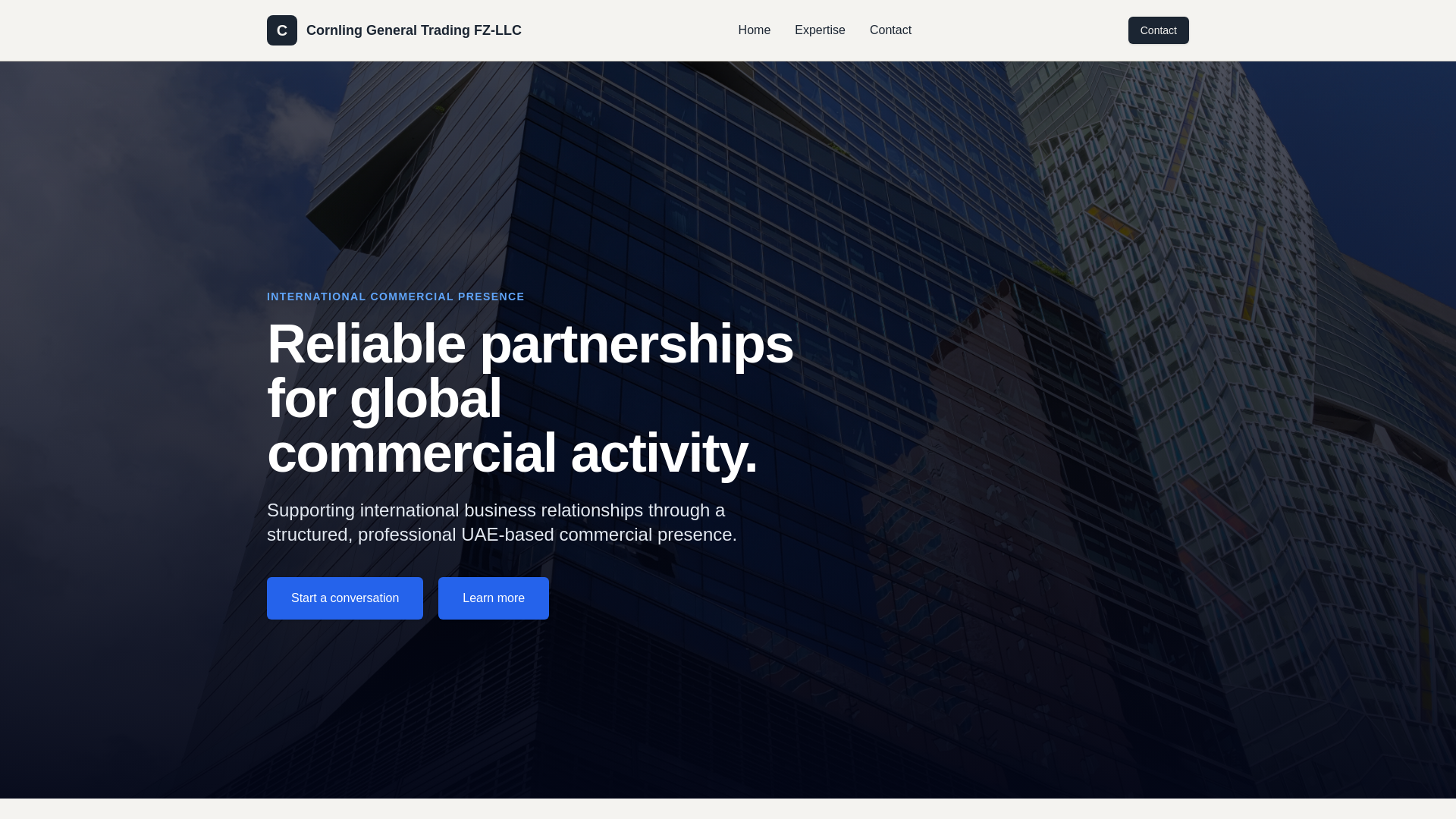 website screenshot of https://cornling.com/