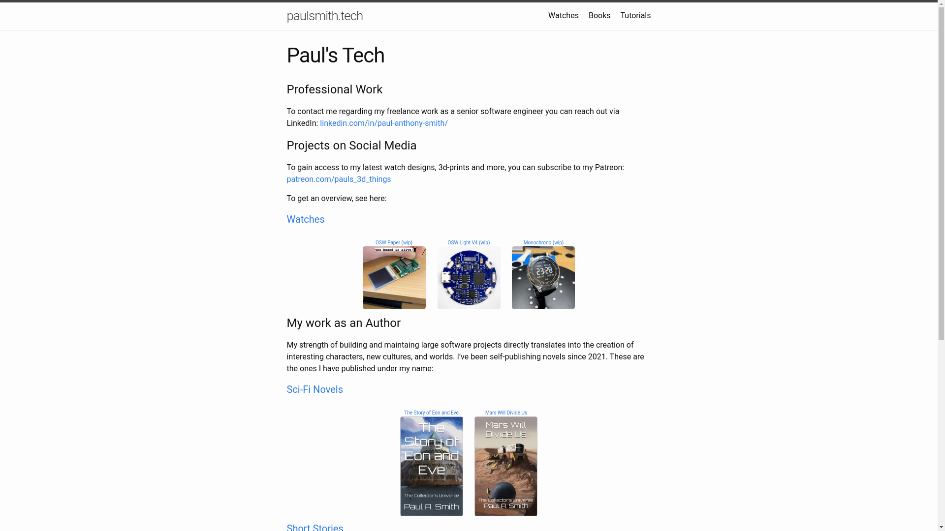 website screenshot of https://paulsmithtech.pages.dev/