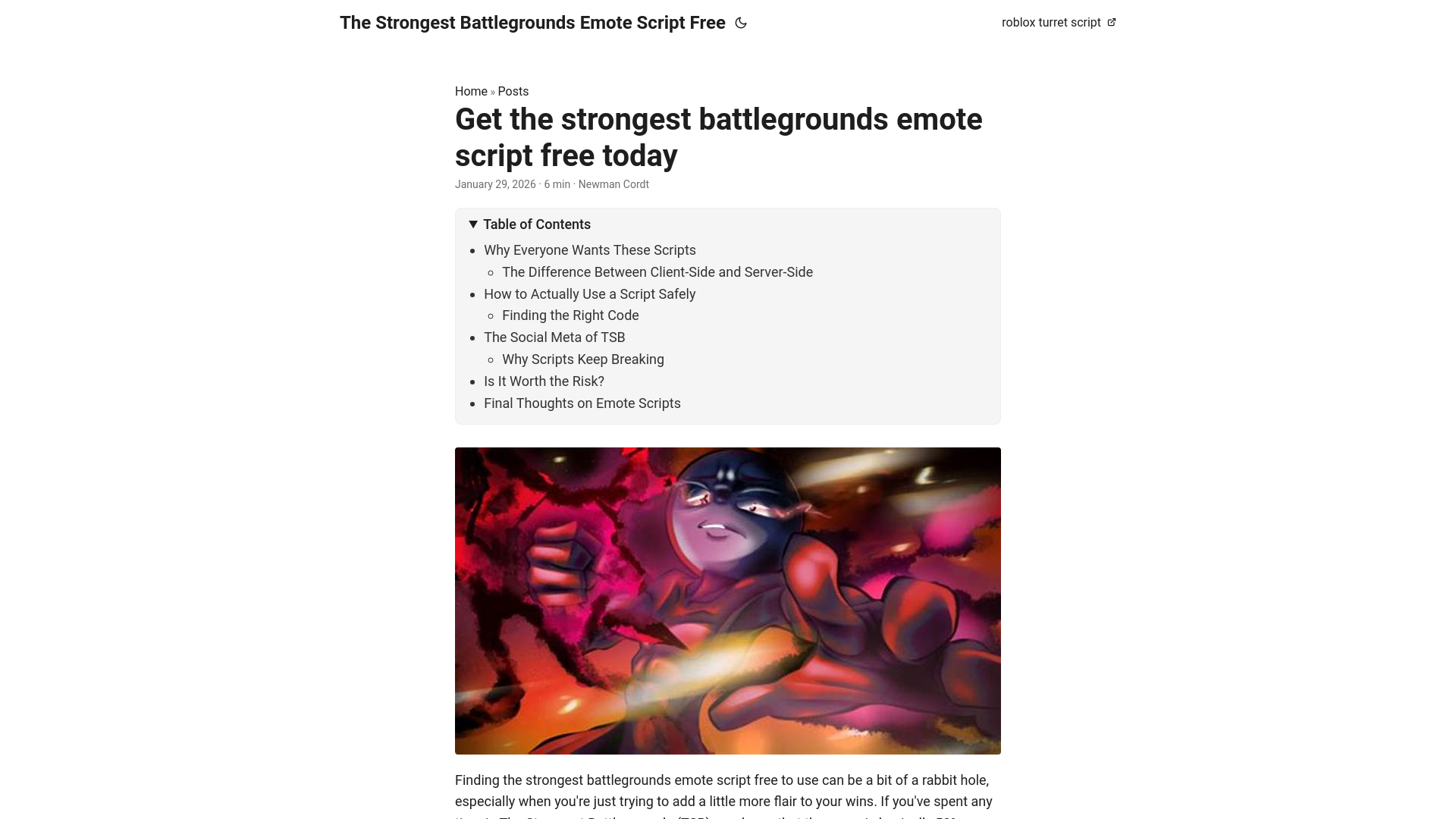 website screenshot of https://the-strongest-battlegrounds-emote-script-free.pages.dev/
