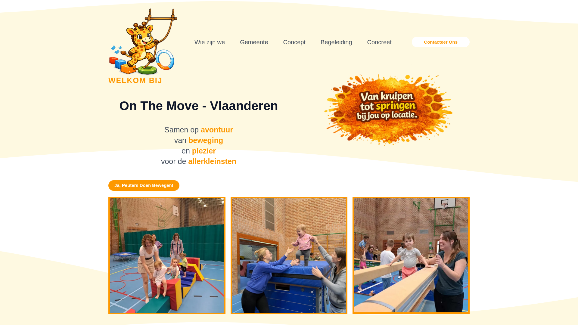 website screenshot of https://peuters-on-the-move.be/