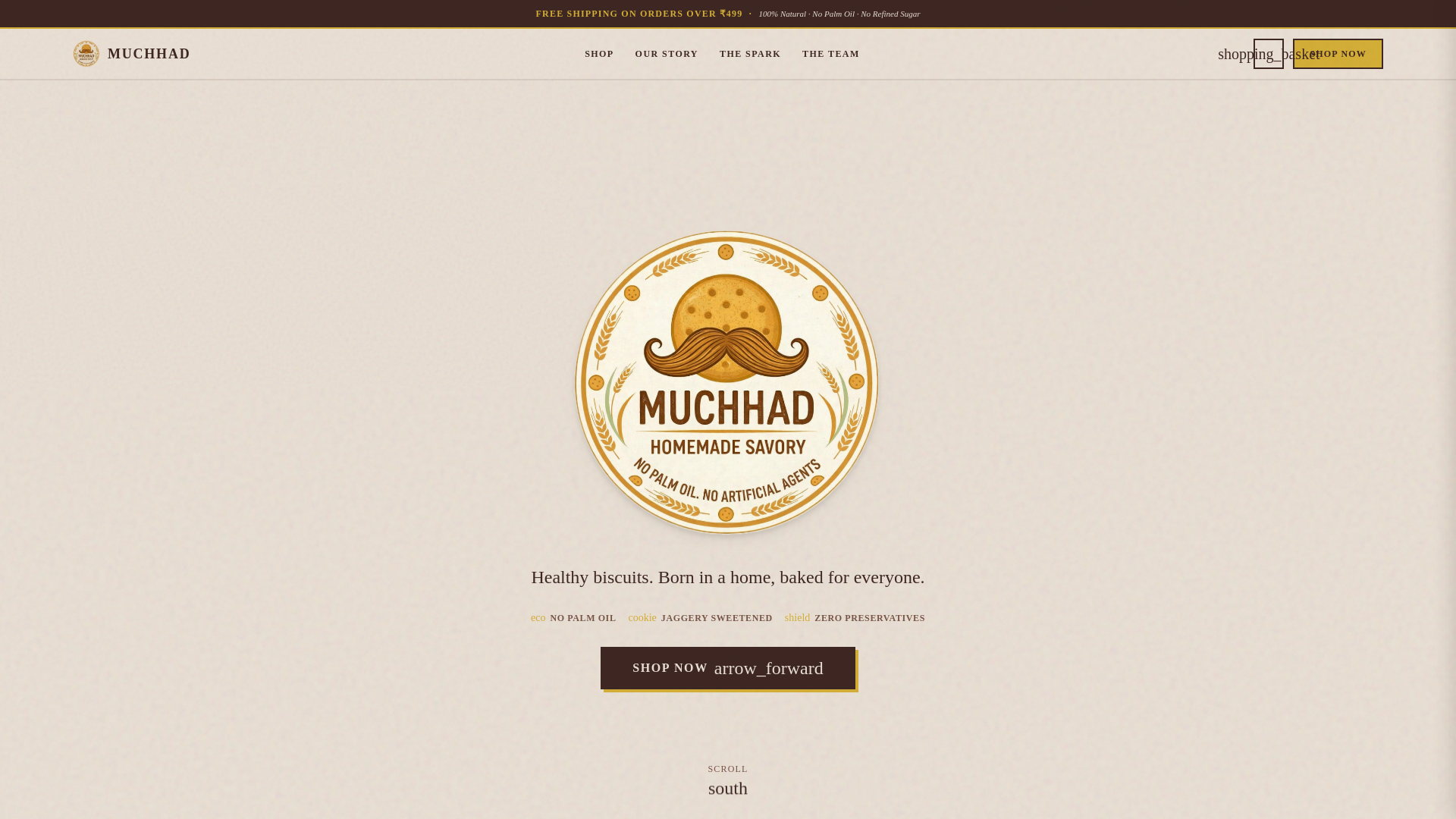 website screenshot of https://muchhadeats.in